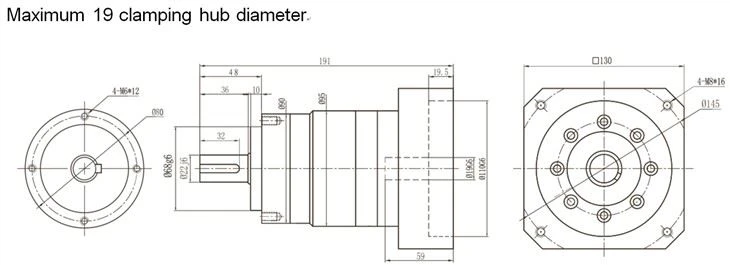 High Torque Industrial Planetary Gearbox PLMD90/90+ Leavel 2